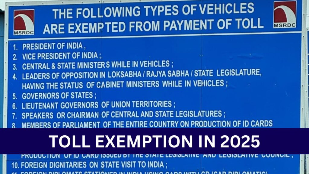Toll Exemption In 2025, Know Who Is Exempted To Pay Toll Tax